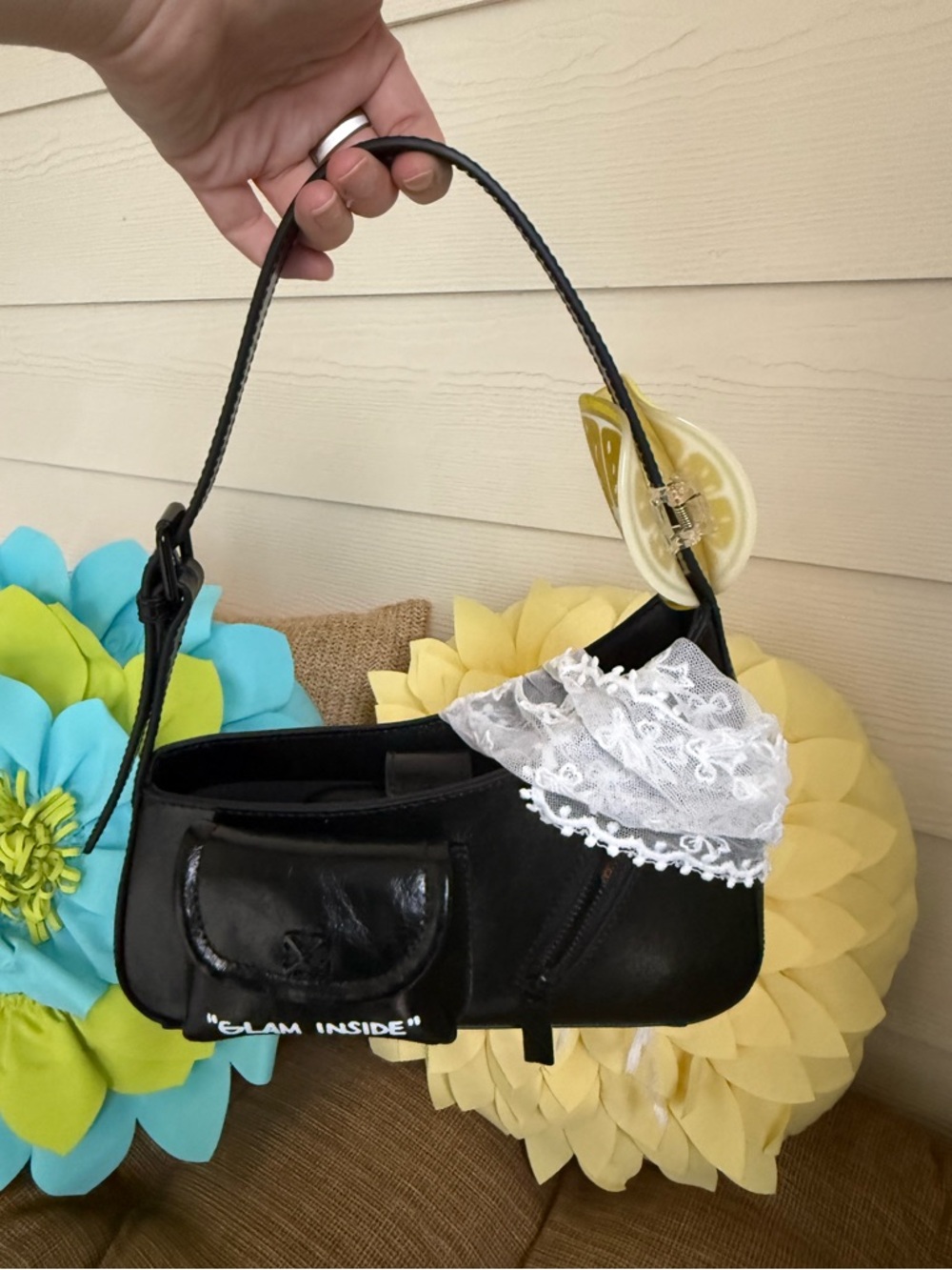 Off- White Jitney Leather Hobo